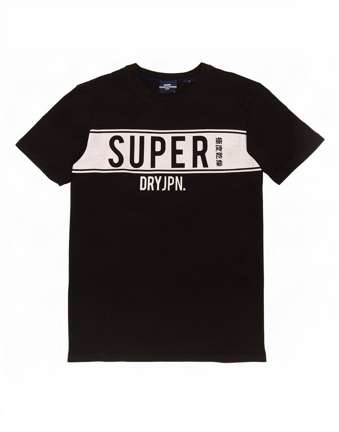 Superdry Hombre Camiseta Gráfica Top Small Negro Colorblock