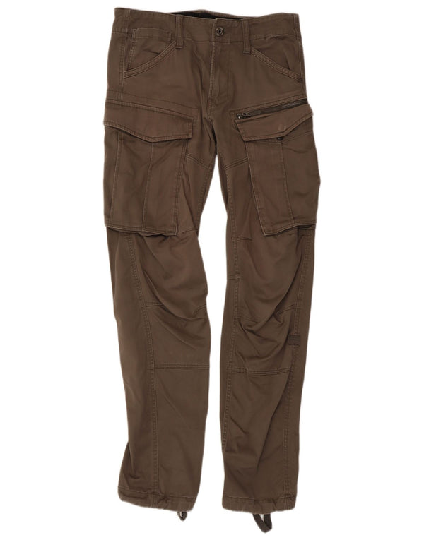 G-Star Mens Straight Cargo Trousers W28 L32 Khaki Cotton