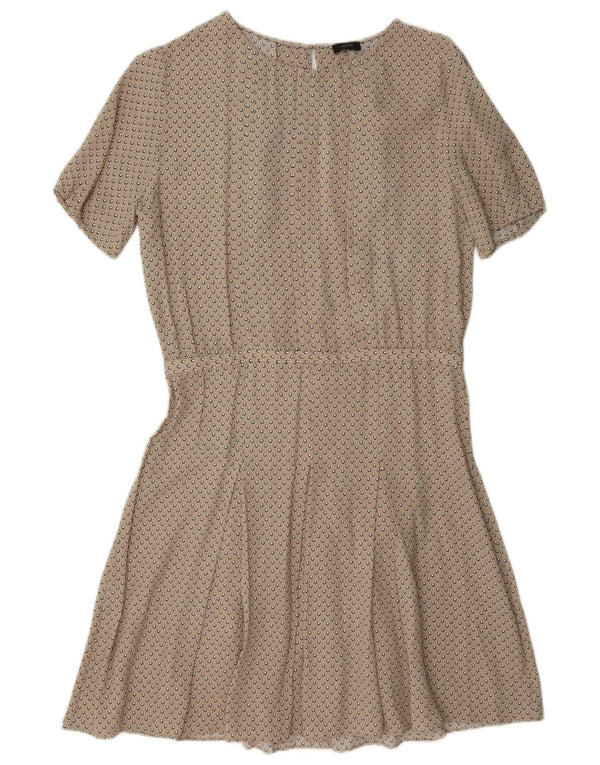 Joseph Damen A-Linien-Kleid EU 38 Mittelbeige gefleckte Seide