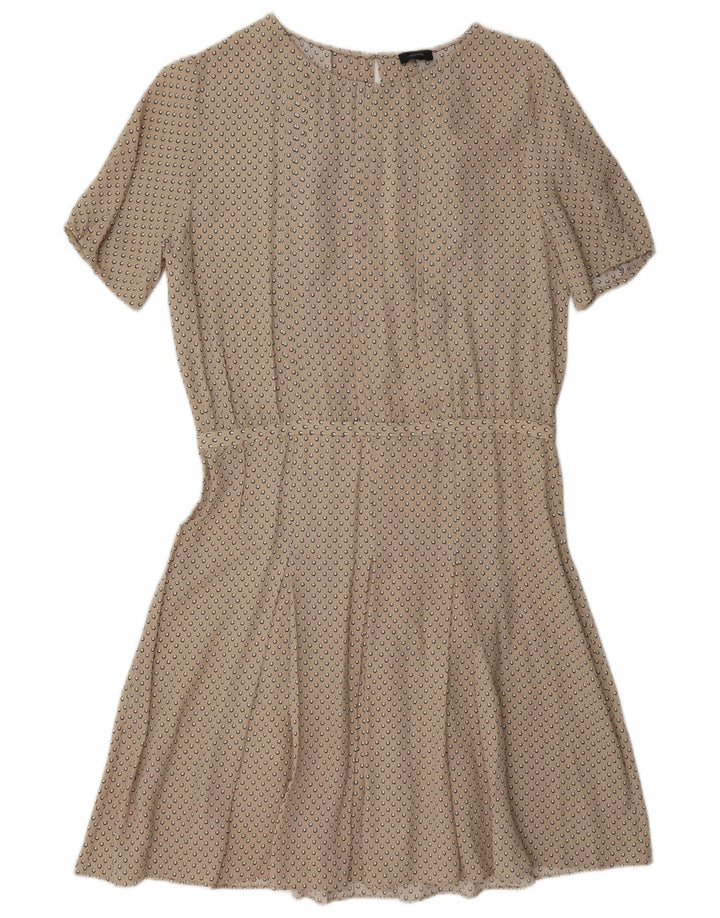 Joseph Damen A-Linien-Kleid EU 38 Mittelbeige gefleckte Seide