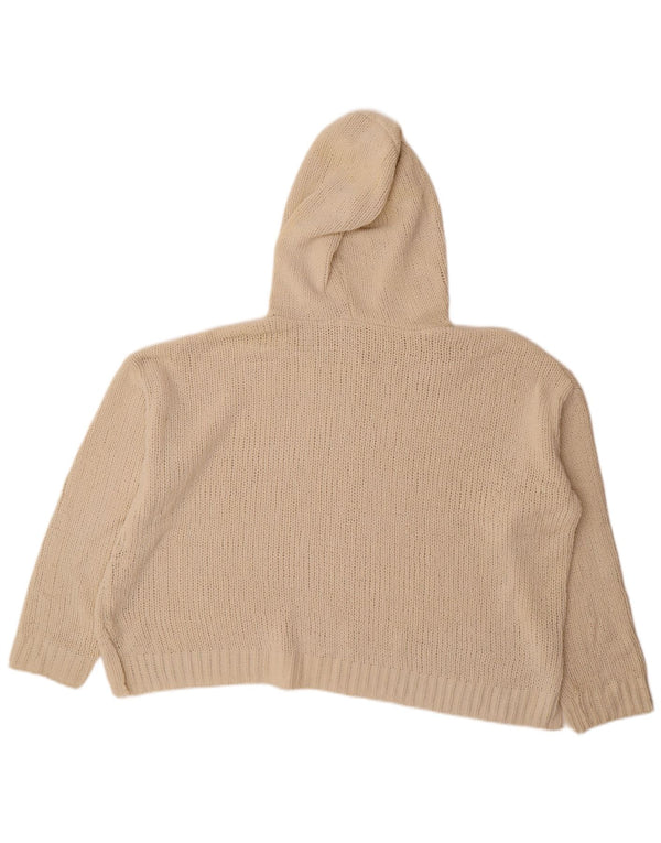 Jersey tipo jersey de gran tamaño con capucha para mujer Roxy UK 46 Large Off White Poliéster