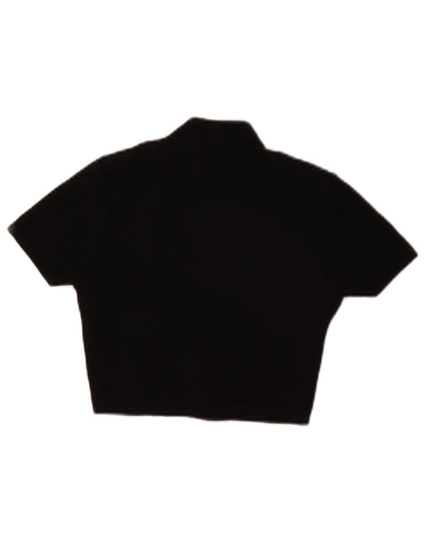 Zara Womens Crop Blouse Top UK 8 Small Black Polyester