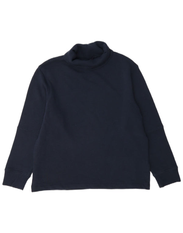 Marks & Spencer Womens Roll Neck Sweatshirt Jumper UK 12 Medium Navy Blue