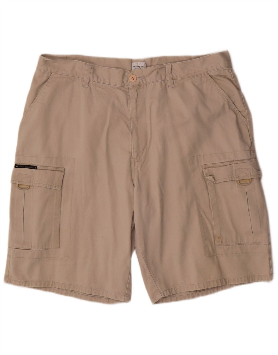 Calvin Klein Herre Cargo Shorts W38 XL Beige Bomuld