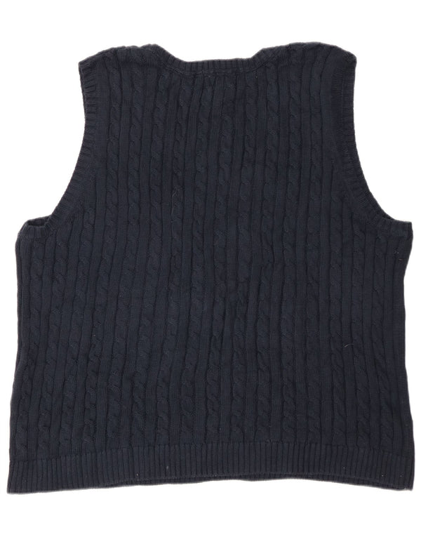 L.L.Bean Mens Vest Tank Top 3XL Bumbac bleumarin