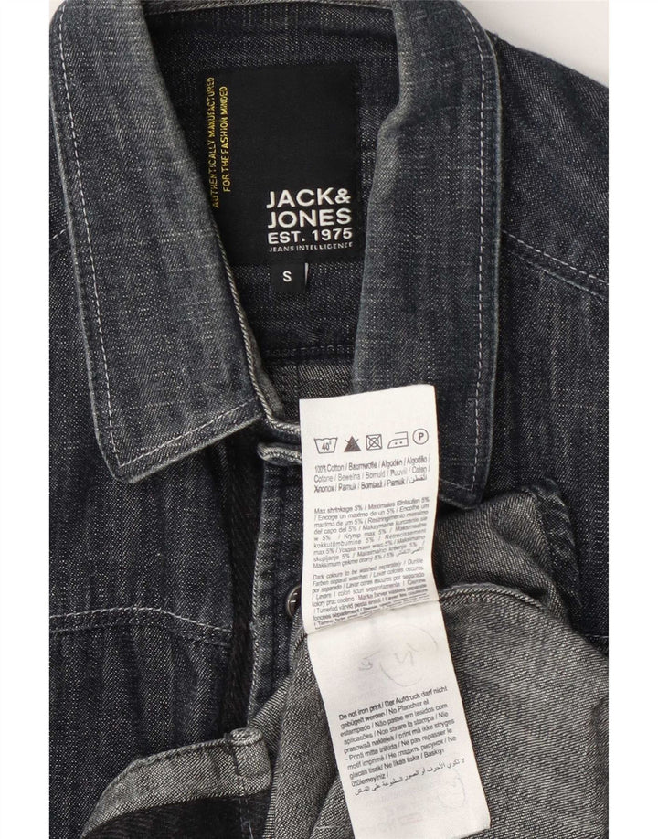 Jack & Jones Denimskjorte til mænd, lille marineblå bomuld