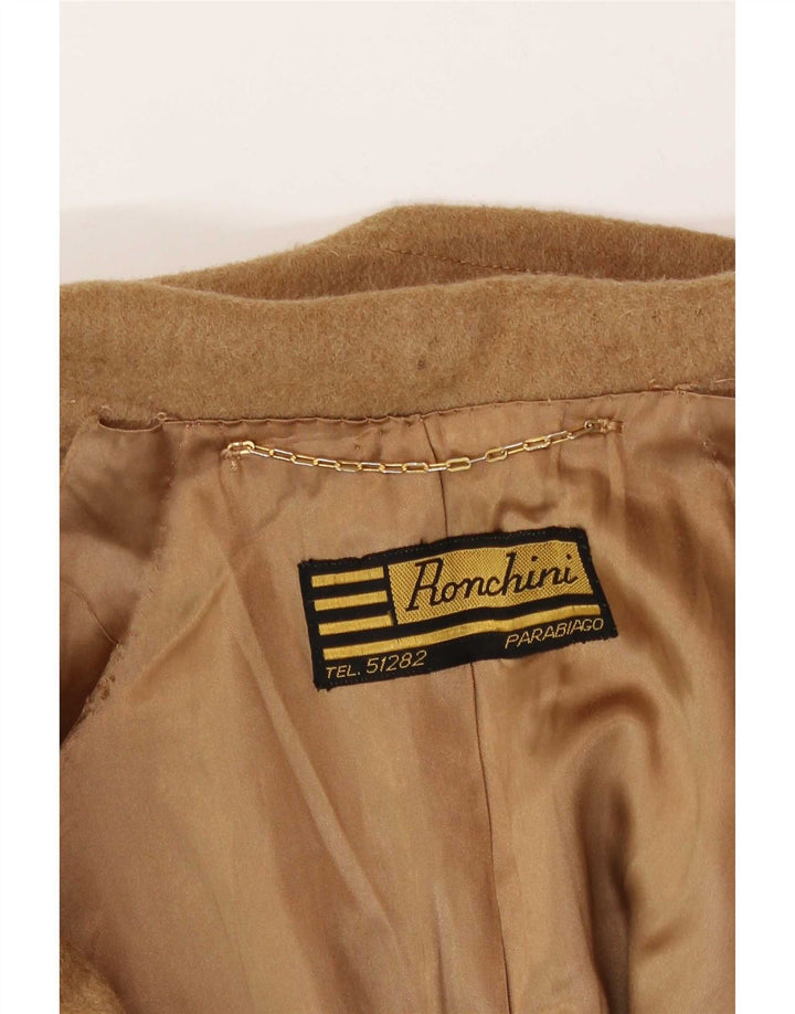 Vintage γυναικείο παλτό με διπλό στήθος UK 14 Medium Beige