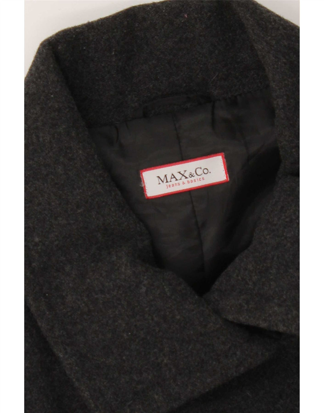 Damska marynarka zapinana na 4 guziki Max & Co. UK 14, średnioszara, nakrapiana