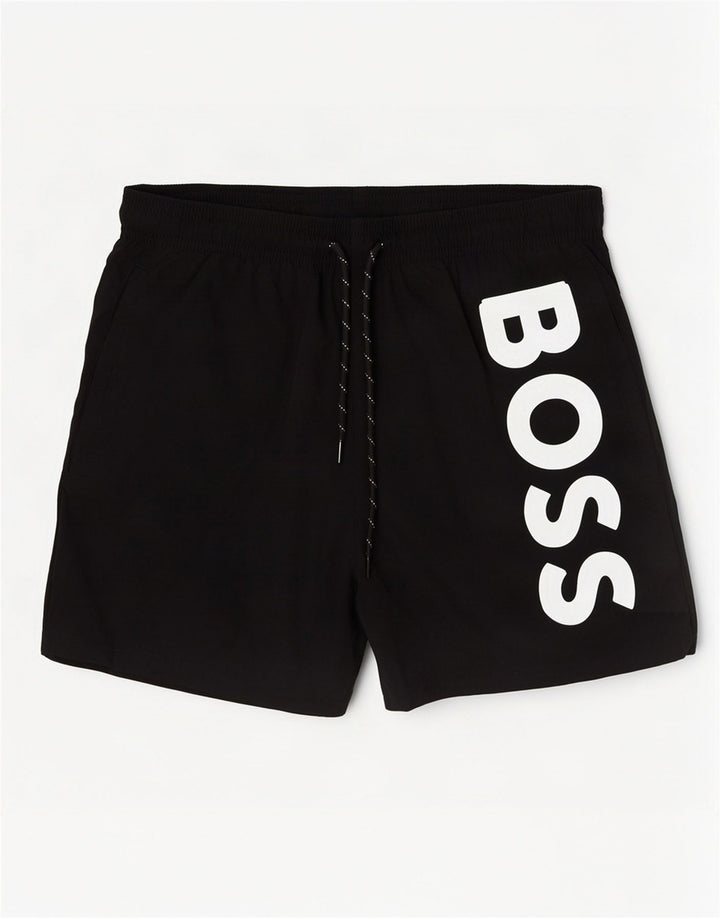 HUGO BOSS Hombre | Bañador con estampado gráfico en poliamida negro mediano