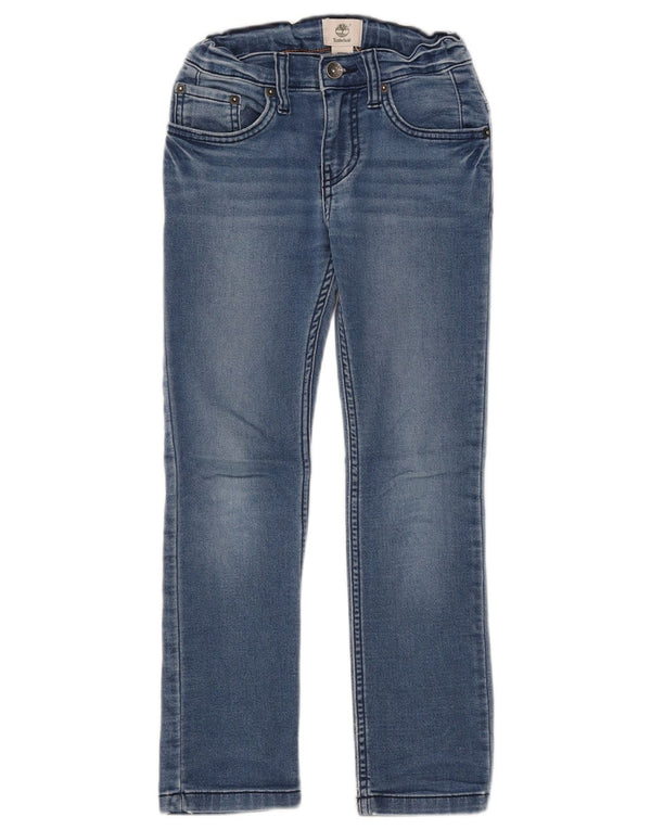 Timberland Girls Slim Jeans 7-8 Years W20 L22 Blue Cotton