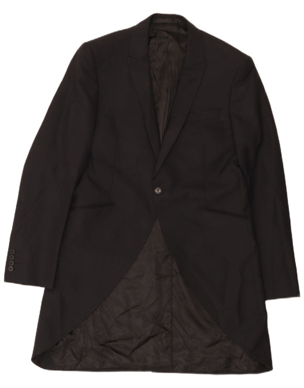 Giacca blazer da uomo Marks & Spencer Autograph a 1 bottone UK 40 media nera