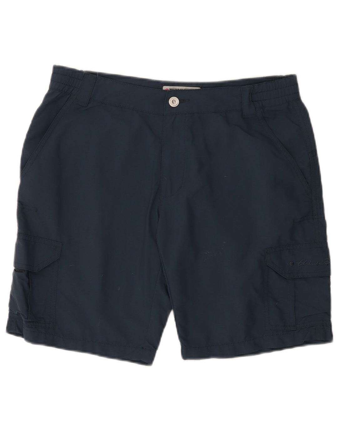 Pantaloni scurti cargo pentru femei THINK PINK W30 Medium Bleumarin