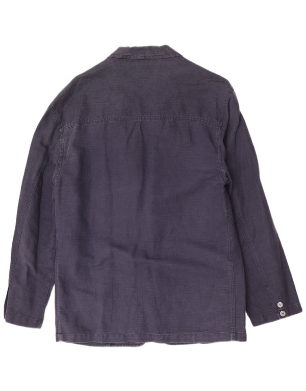 Jachetă pentru bărbați Trussardi Jeans cu 2 nasturi Marea Britanie 42 XL Bleumarin de in