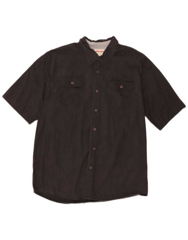Wrangler Chemise à manches courtes pour homme XL en coton noir