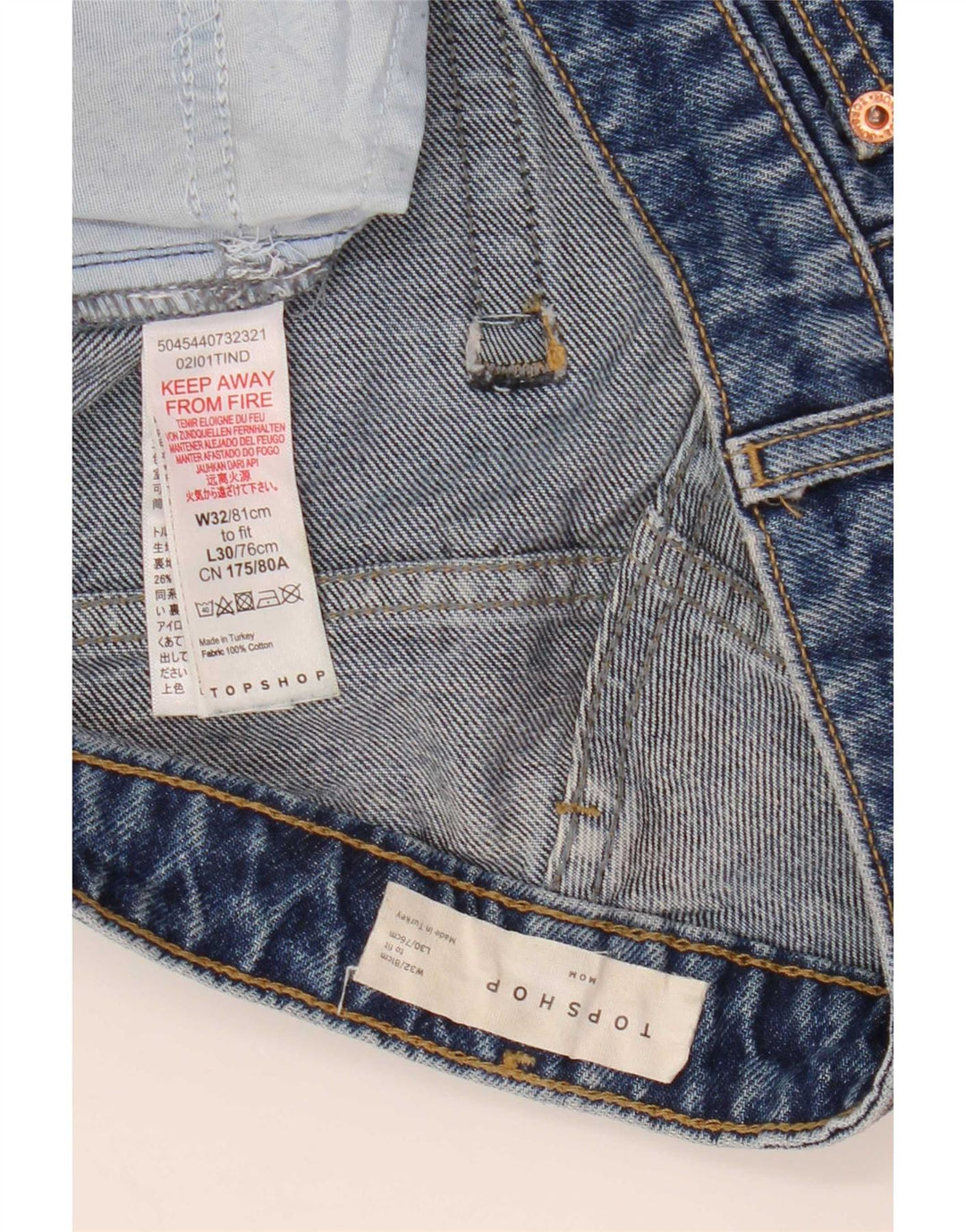 Topshop Womens Mom Tapered Jeans W32 L26 Blue Polyester