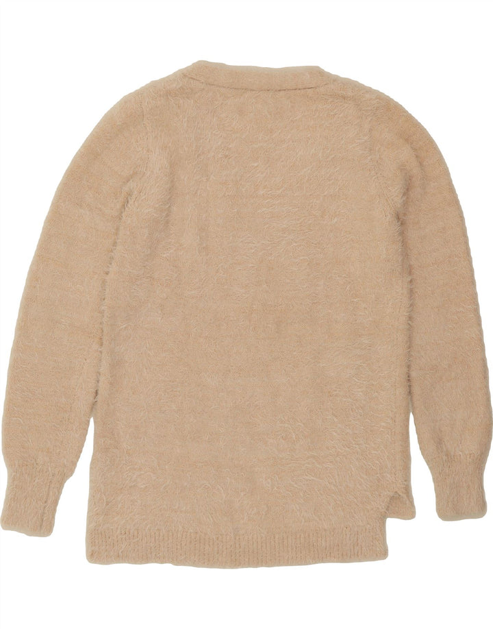 OASIS Womens V-Neck Jumper Sweater UK 14 Medium Beige Polyamide Vintage Oasis and Second-Hand Oasis from Messina Hembry 