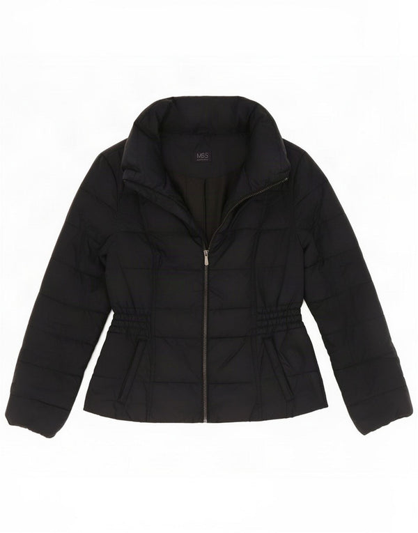 Marks & Spencer Chaqueta acolchada para mujer UK 12 Medium Azul marino Poliéster