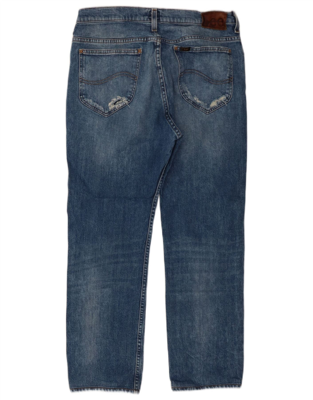 Lee Mens Rider Straight Jeans W34 L26 Blue Cotton