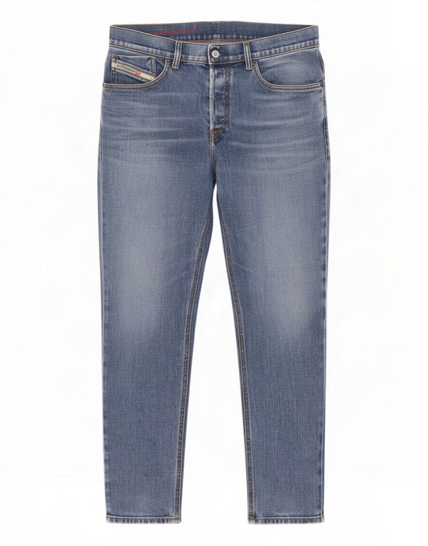 Diesel Mens Slim Jeans W33 L28 Azul Algodão