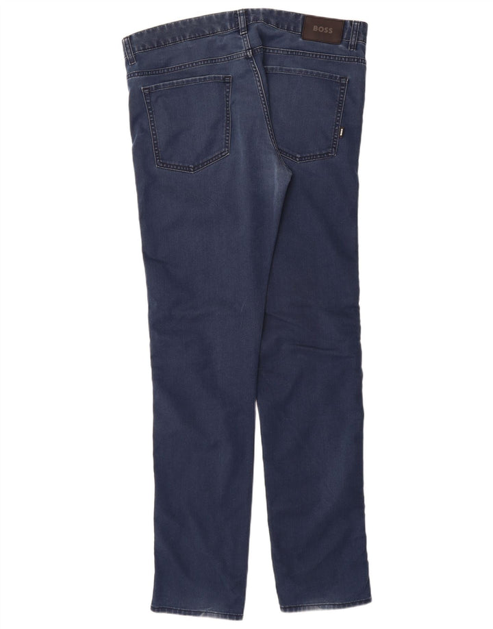 Hugo Boss Mens Slim Jeans W38 L36 Navy Blue Cotton