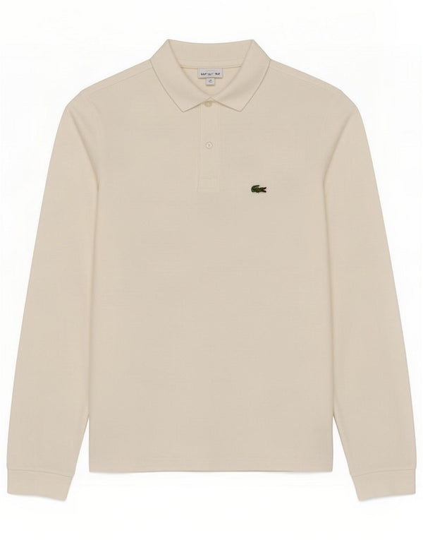 Lacoste Boys Long Sleeve Polo Shirt 15-16 Years White Cotton
