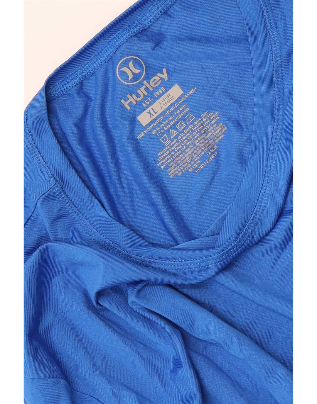 Top grafic pentru bărbați Hurley cu mânecă lungă, XL, poliester, albastru