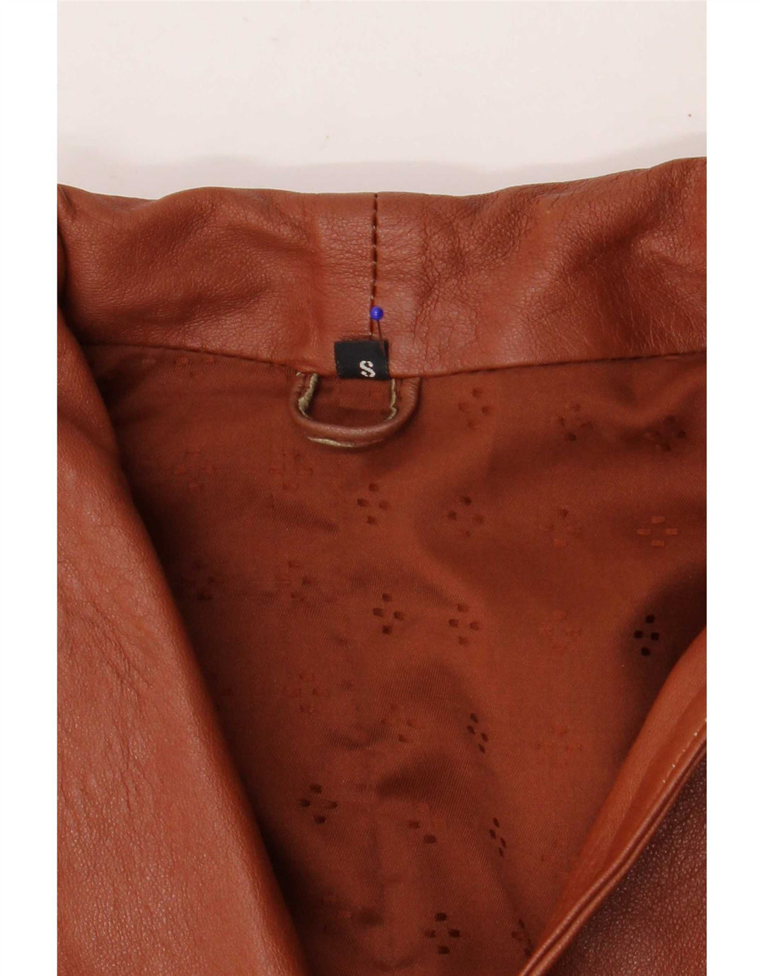 Giacca in pelle vintage da donna UK 10 piccola marrone
