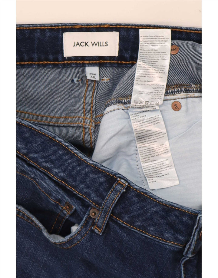 Jack Wills Mens Slim Jeans W32 L34 Navy Blue Cotton