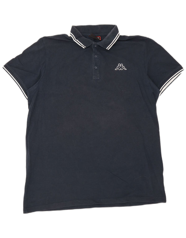 Kappa Polo Hombre 2XL Algodón A Rayas Azul Marino