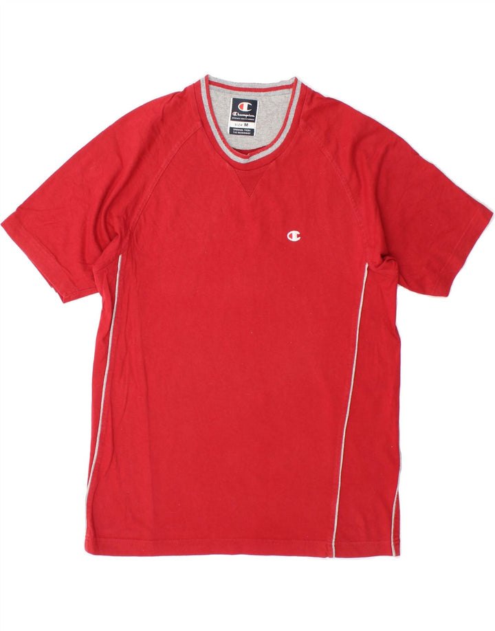CHAMPION Womens T-Shirt Top UK 12 Medium Red Cotton Vintage Champion and Second-Hand Champion from Messina Hembry 