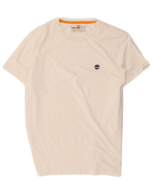 Timberland Herren Slim Fit T-Shirt Top 3XL Weiße Baumwolle
