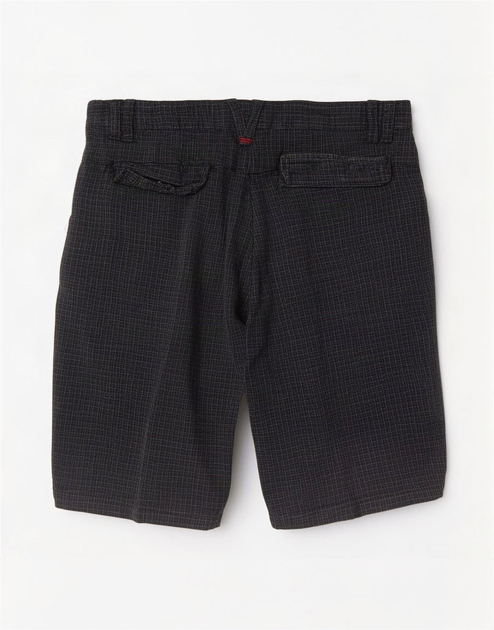 Pantaloncini chino da uomo Vans W32 cotone medio a quadri neri