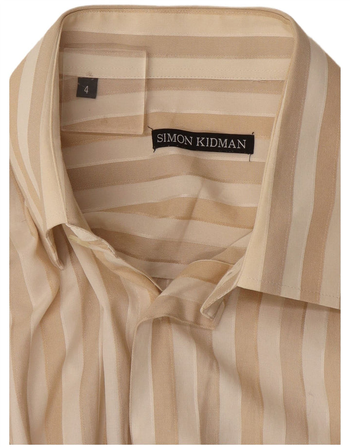 Vintage Herrenhemd groß beige gestreift