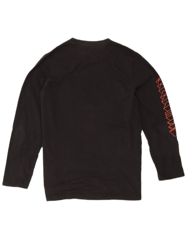 Adidas Haut graphique à manches longues pour homme Grand coton noir