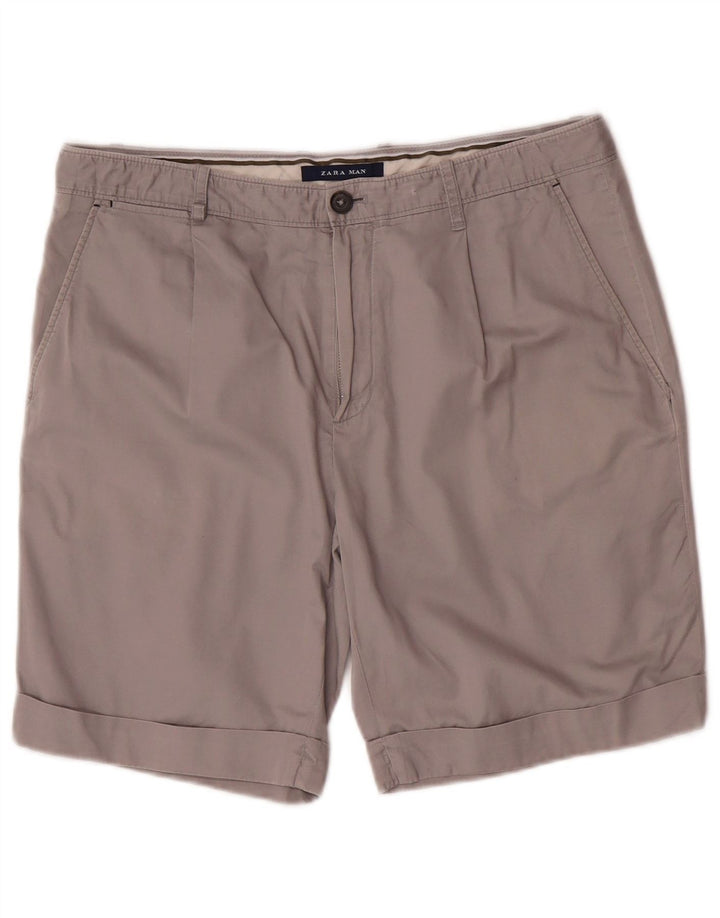Zara Mens Pegged Chino Shorts EU 42 Large W32  Grey