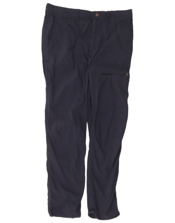 Calça cargo reta masculina Fat Face W34 L31 algodão azul marinho