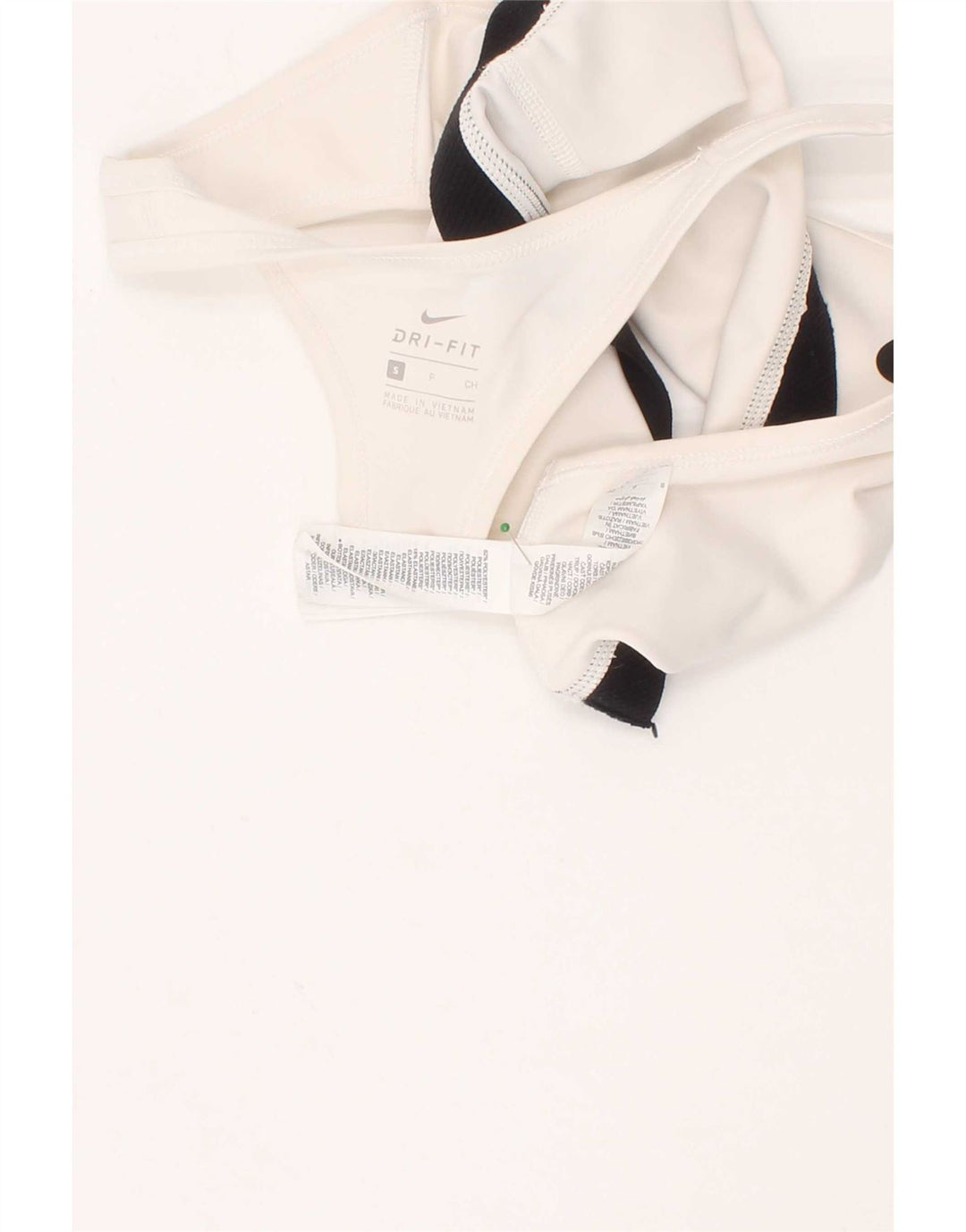 Nike Womens Dri Fit Sport Bra Top Small White Polyester Sports
