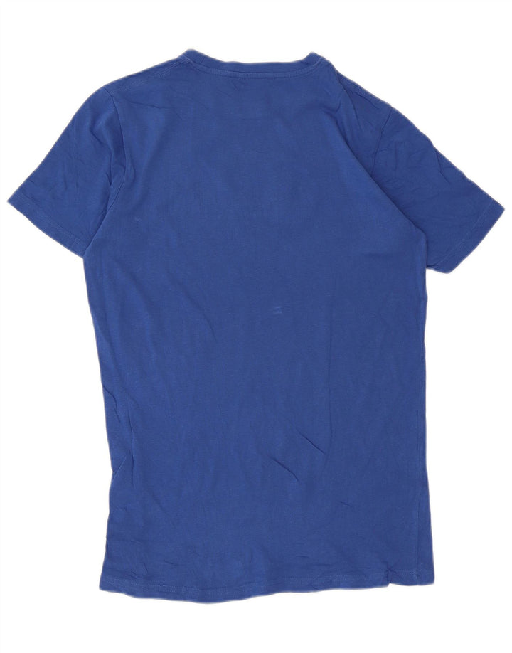 Carrera Mens Graphic T-Shirt Top Small Blue Cotton