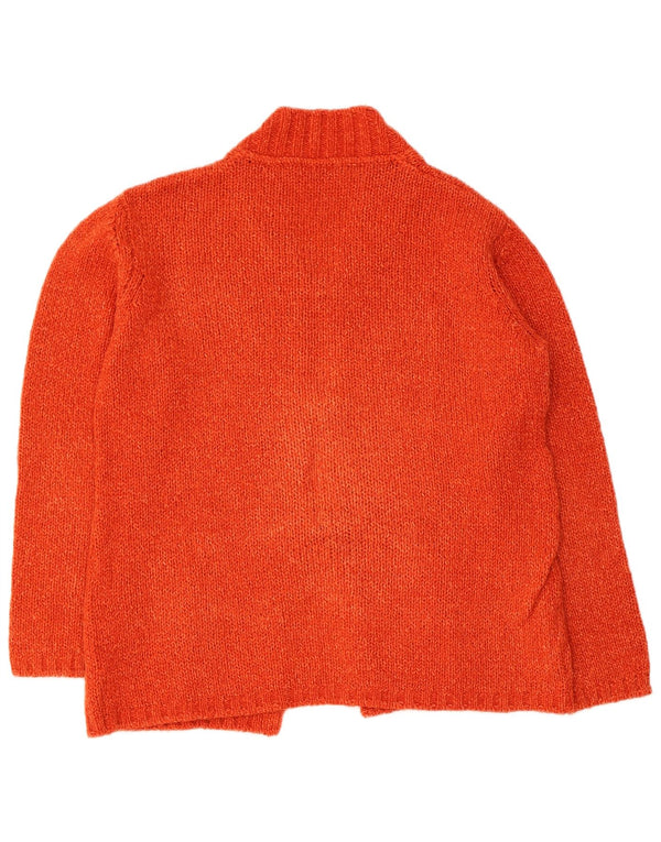 Luisa Spagnoli Womens Duffle Cardigan Sweater UK 16 Large Orange