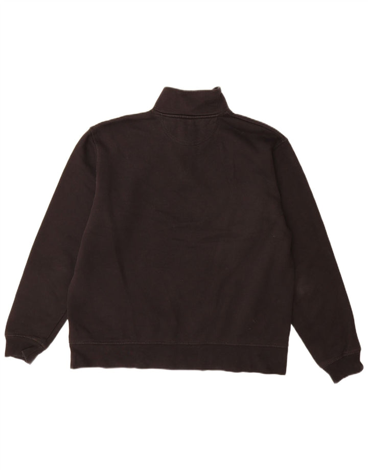 Zara Sweatshirt med lynlås til mænd mellem sort bomuld