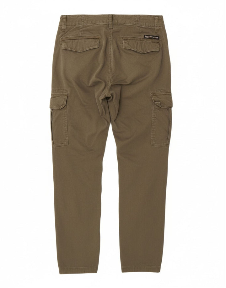 Calça cargo slim feminina SUPERDRY W26 L30 algodão verde