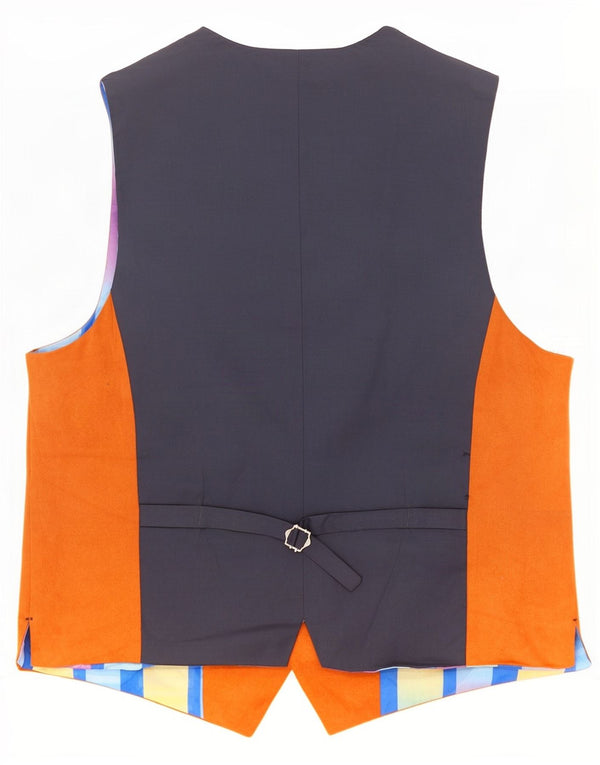 Cavani Mens Waistcoat Small Brown Colourblock Polyester