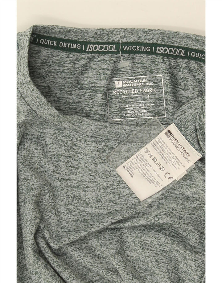 MOUNTAIN WAREHOUSE Mens T-Shirt Top Small Green Flecked Polyester