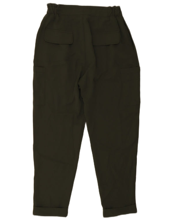 Damskie spodnie cargo z wysokim stanem Zara EU 38 Small W28 L26 Zielone