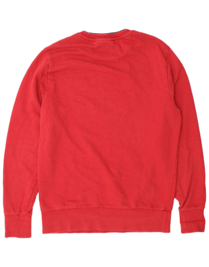 Napapijri Mens Graphic Sweatshirt Jumper Medium Red Cotton