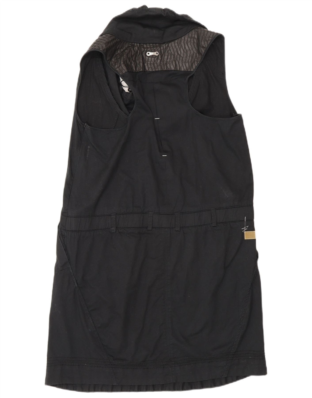 G-Star Womens Sleeveless Basic Dress UK 12 Medium Black Cotton