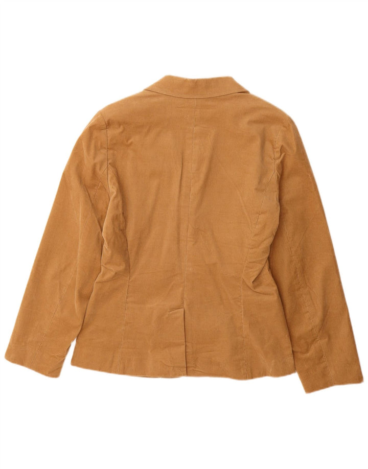 Tommy Hilfiger Womens 3 Button Corduroy Blazer Jacket US 10 Large Beige