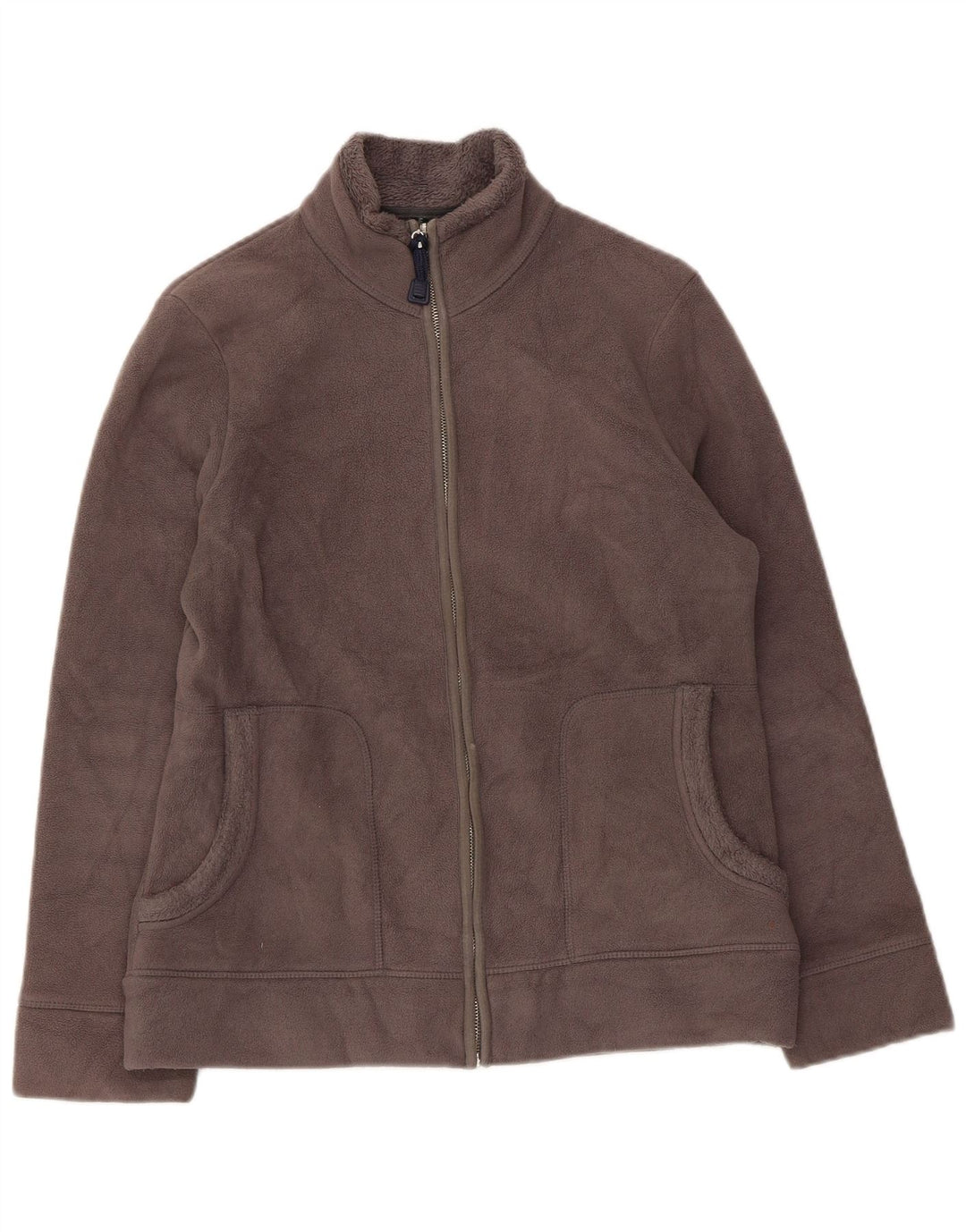 Marks & Spencer Fleecejakke til kvinder UK 12 Medium Grey Polyester