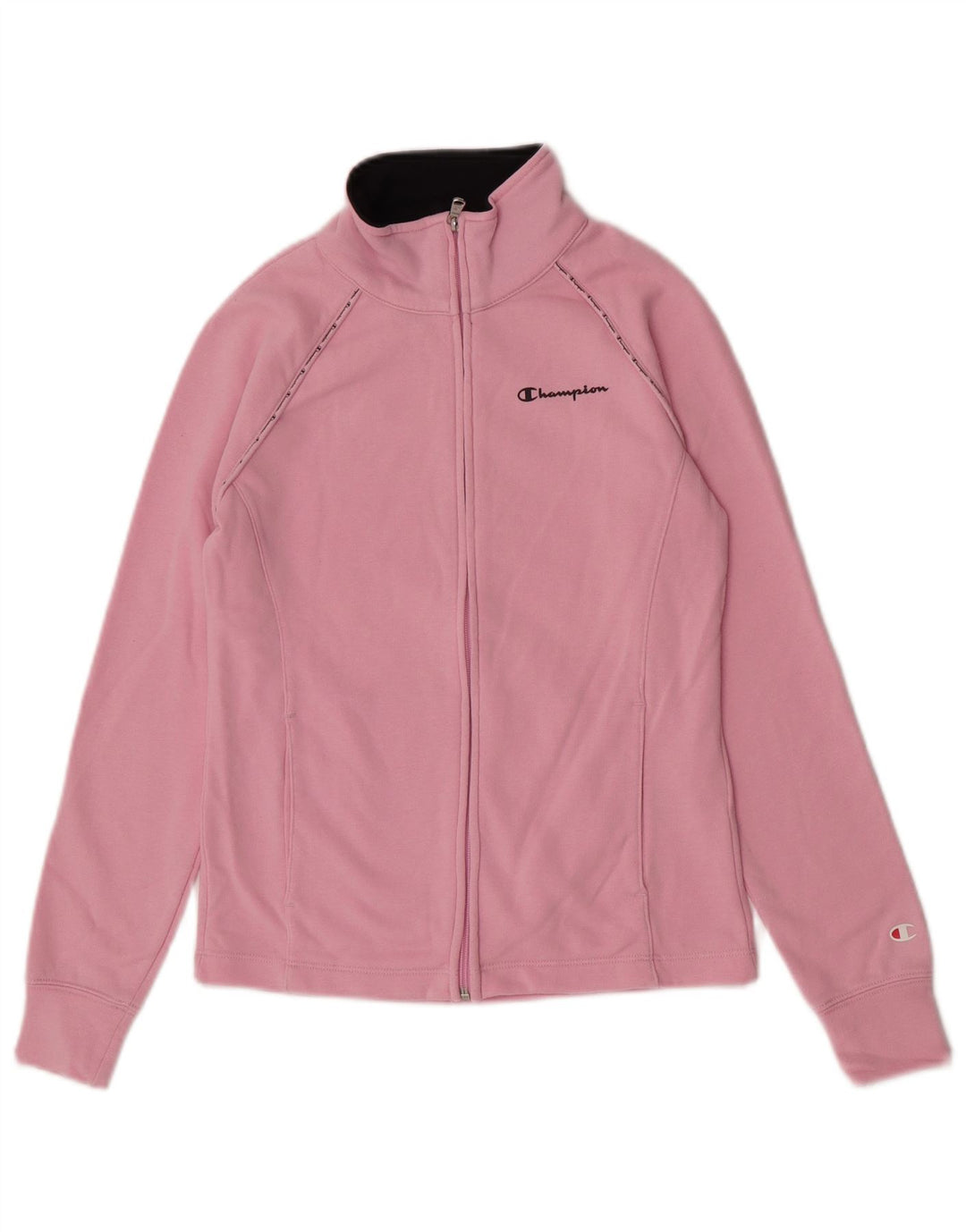 Champion Womens Tracksuit Top Jacket UK 10 Small Pink Cotton