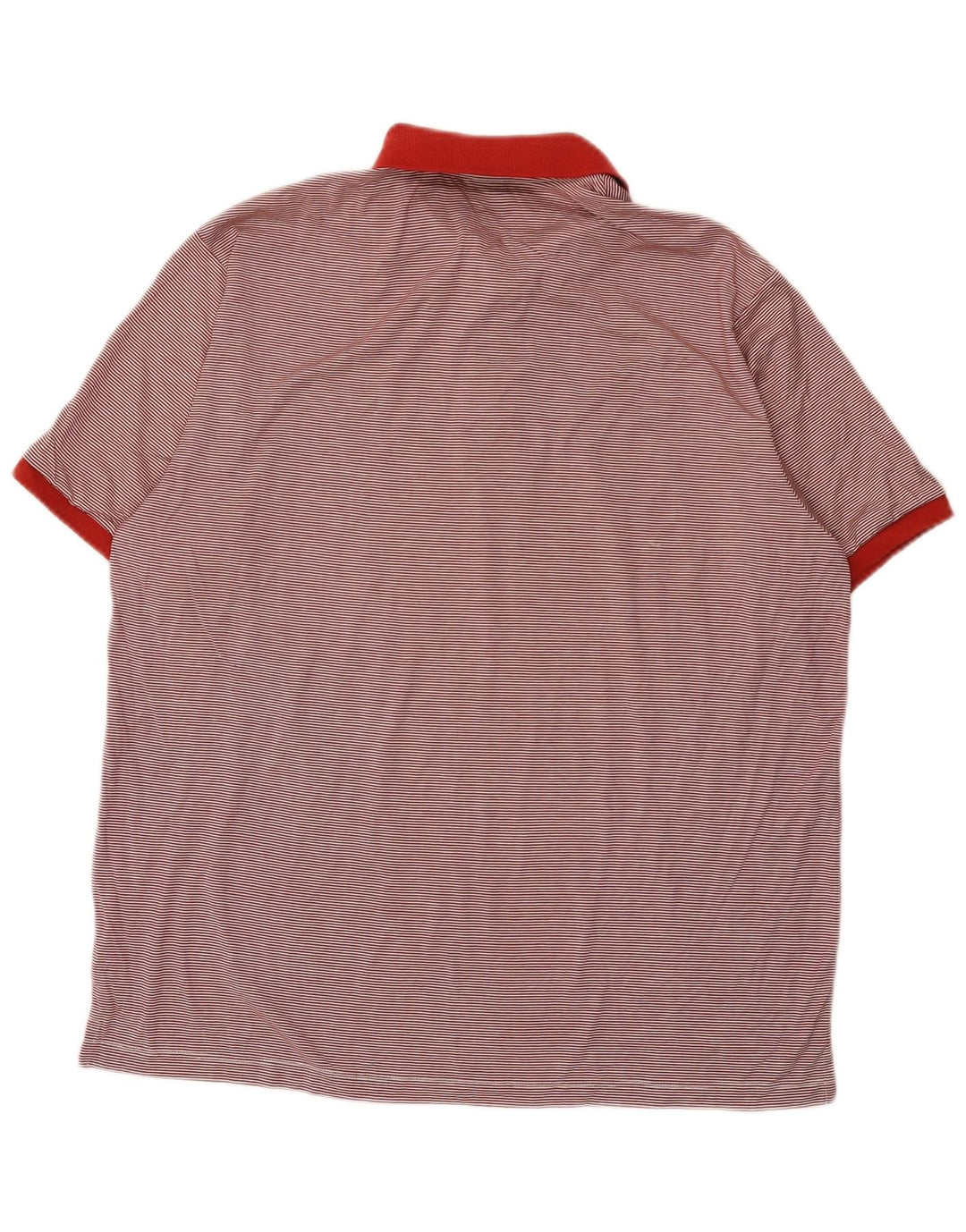 Carrera Mens Polo Shirt 3XL Red Striped Cotton